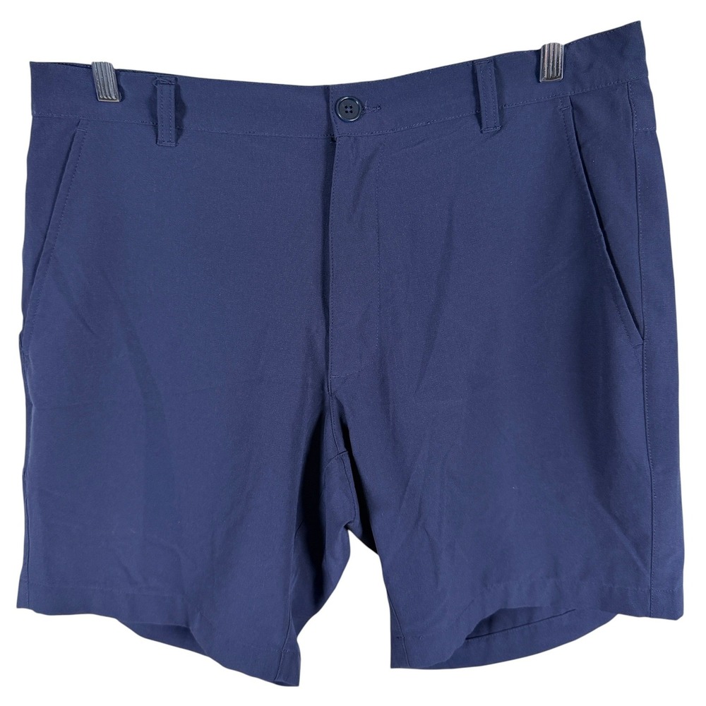 FootJoy HYPR Golf Shorts Mens 34 Navy Blue Performance Stretch Flat Front FJ